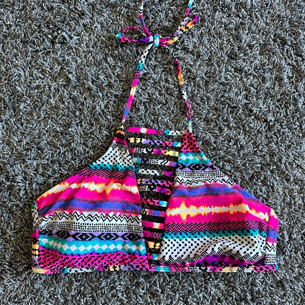 A Neck bathing suit top